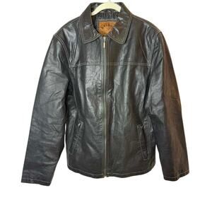 Ruidoso by Monte Carlo leather jacket in black men's sz. XL